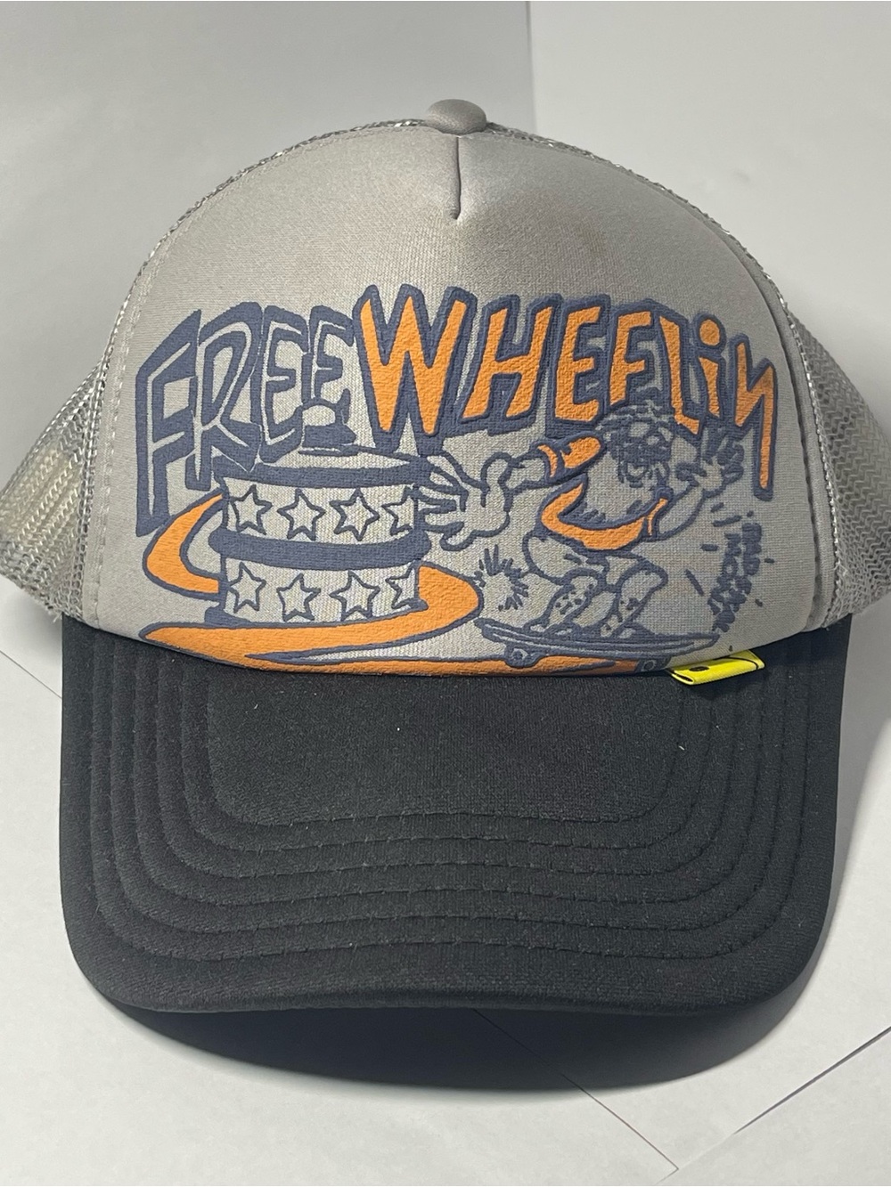 KAPITAL Freewheelin Skater Trucker Hat Mesh Snapback Gray Black Rare